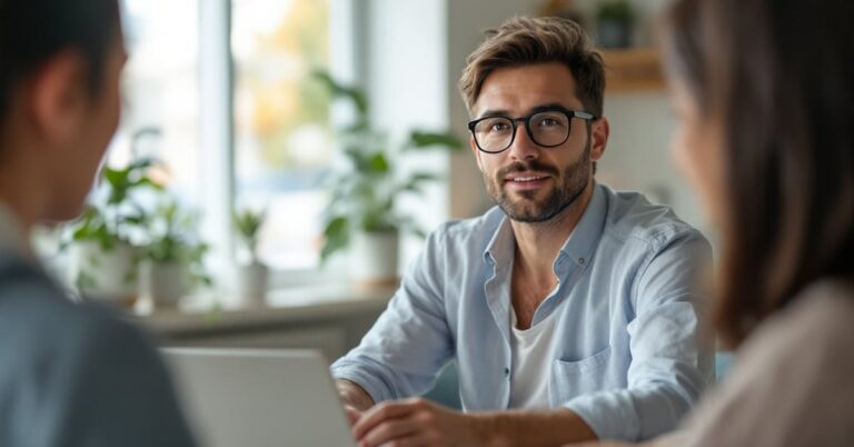 Accompagnement transformation digitale : équipe professionnelle collaborant autour d'outils numériques en entreprise