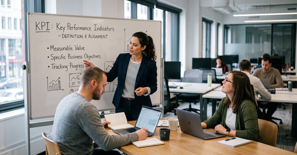 KPI définition : tableau de bord analytique avec indicateurs de performance clés en entreprise